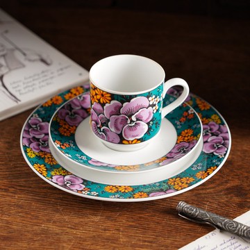 德國Schumann舒曼 繁花似錦 午茶三件組/杯+碟+盤