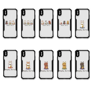iPhone Xs 殼 TRON iPhone X/XS 手繪招財貓透明 四角防摔 機甲殼 軟硬殼 手機殼