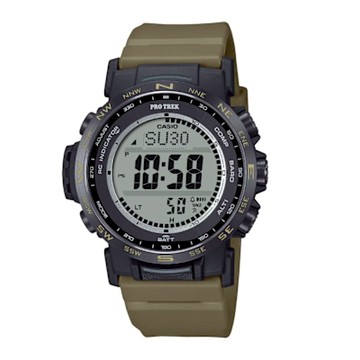 CASIO 卡西歐 PRO TREK 電波 太陽能電力 三重感應器 戶外探險 PRW-35LD-5_44.6mm