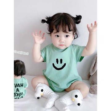 嬰幼兒夏裝新款男女寶寶純棉包親子家屁衣韓版寬松洋氣哈衣新生兒