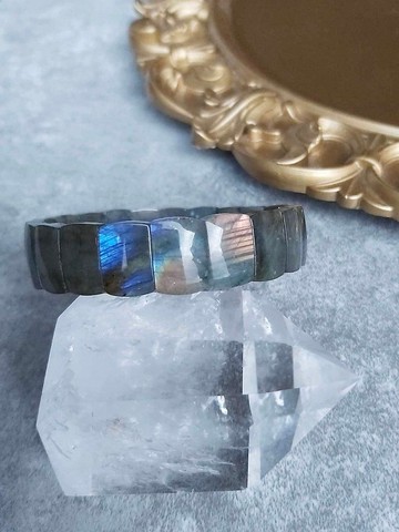 心忱-拉長石手排 手圍19公分