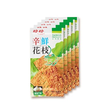 【珍珍】辛鮮花枝-香蒜(28g/5入) / 辛鮮花枝-香辣(28g/5入) / 鱈魚風味燒(35g/5入) 【任選】