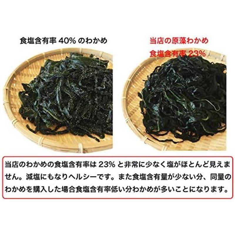 わかめ 三陸産 国産 400g (200g×2袋) 原藻 塩蔵わかめ 肉厚 減塩