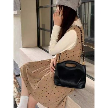 高級感鏈條包包女2025新款百搭軟皮手提包通勤小眾設計單肩斜挎包