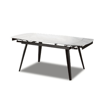 ASSARI-天使岩板伸縮餐桌(寬130-179x深85x高76cm)