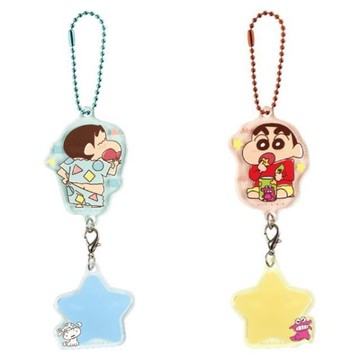 小禮堂 蠟筆小新 姓名壓克力鑰匙圈 (星星款)