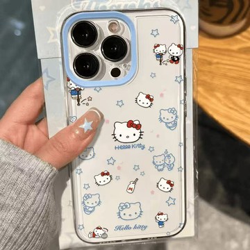 Kitty手機殼🎀 趣味Kitty頭像適用蘋果15promax手機殼ipone14ins風 手機保護殼 手機防摔殼