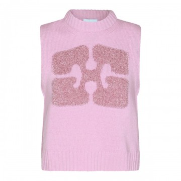 Ganni - Pink Wool Knitwear S
