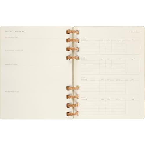 Moleskine 2024 Spiral Academic Planner  12M  Extra Large  Crush Ki 