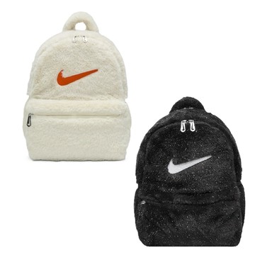 【NIKE】NK FX FUR BACKPACK 小包 白/黑 後背包 小朋友 毛毛包 女 FZ1330