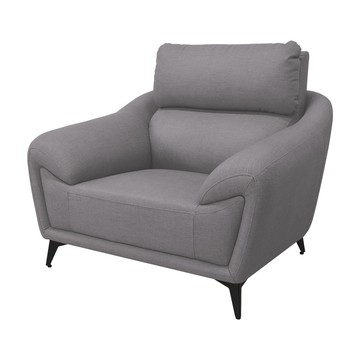 IHouse-安德斯 舒柔透氣貓抓皮 獨立筒沙發 1人座冰岩灰#5362