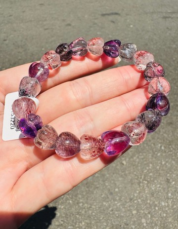 小精品愛心花珠多礦彩超七10mm26.8g彼岸花毒液草莓三輪骨幹水晶