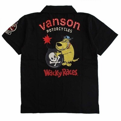VANSON バンソン 半袖ポロシャツ チキチキマシン 猛レース ケンケン L ポロシャツ メンズ 半袖 VANSON バンソン Wacky Races