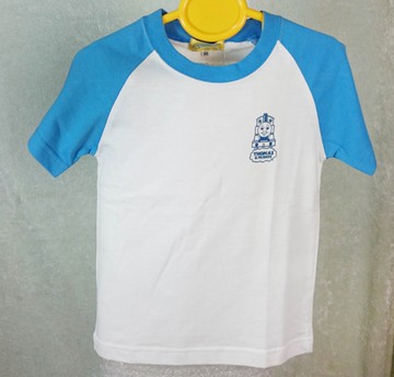 【震撼精品百貨】湯瑪士小火車Thomas & Friends~圓領T_藍白