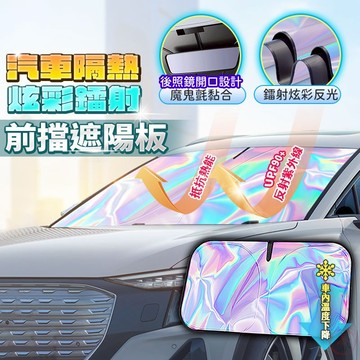 【現貨 免運費 24H出貨 隔日到貨】汽車隔熱炫彩鐳射前擋遮陽板