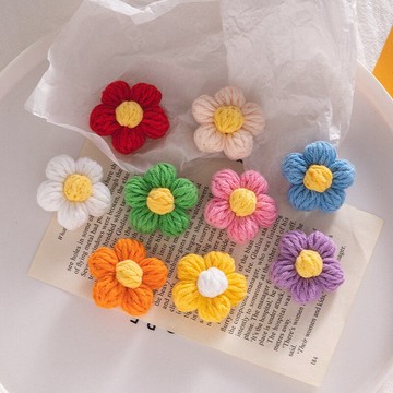 明星同款送你一朵小紅花胸花 胸針 配飾別針泡芙花裝飾品