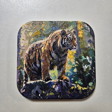 虎嘯-晶雕陶瓷吸水杯墊