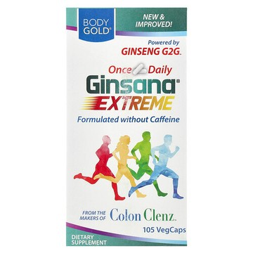 BodyGold, Ginsana® Extreme，105 粒素食膠囊