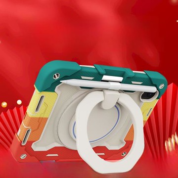 【iPadPro11和Air5不帶筆槽】適用2025蘋果平板A16電腦保護套Mini6防摔13寸7旋轉支架9代兒童硅膠全包8外殼10