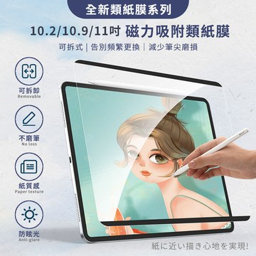 🔥快速出貨🔥iPad系列 磁力吸附可拆卸類紙膜 (可拆式 肯特紙 書寫膜 繪圖膜 平板保護貼)紙膜 可拆卸 類紙膜