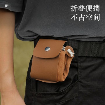 【含稅/免運】 戶外覓食袋果子采摘袋腰掛工具腰包袋束口袋折疊帆布工具收納包