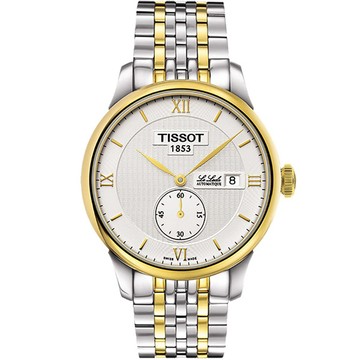 TISSOT 官方授權  Le Locle 立洛克小秒針機械錶 手錶 男錶T0064282203801-雙色版