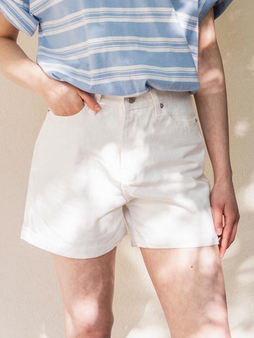 Tommy Denim Above Knee Length Shorts [WHITE]