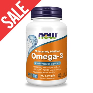 【NOW】Omega-3魚油膠囊1瓶(100顆) 即期品/3:2黃金比例/EPA/DHA/EE型魚油/GOED認證
