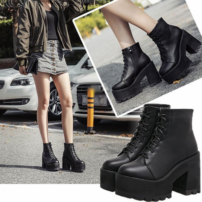 レディースショートブーツ黒