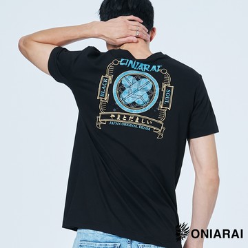 【雙11狂歡㊙↘滿額折$1111】大和魂鷹羽紋短TEE(黑) - BLUE WAY 鬼洗い