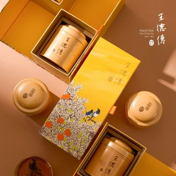 德傳中秋禮盒｜光栩雙茶禮盒-阿里山高山金萱100g+迎香安尚烏龍100g
