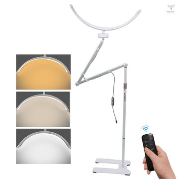 Toyutw)andoer HD-M700X 23 英寸落地式 LED 視頻燈 36W 半月形補光燈 3200K-560