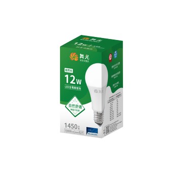 【無藍光】舞光LED 12W 燈泡-自然光  LED-E2712N