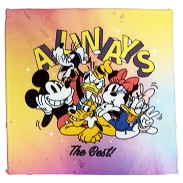 Disney 迪士尼 方巾  米奇家族 多色  1條