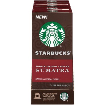 Starbucks Nespresso Coffee - Single Origin Sumatra 10 Single Serve Capsules
