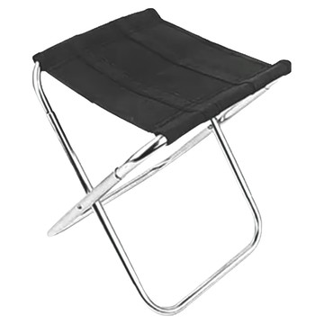 捷華 口袋折疊椅 鋁合金材質 牛津布 承重約80kg  黑色 + 銀色  1個