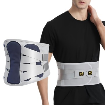 MUAN 雙重加壓隱形鋼板護腰帶(健身運動束腰帶/腰部支撐保護帶/貼合腰椎曲線護腰)