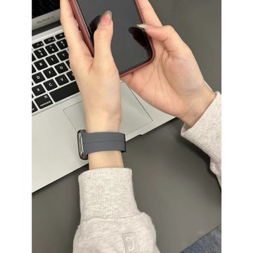 《台灣出貨》適用 APPLE WATCH 寬版硅膠錶帶 磁吸錶帶 矽膠錶帶 S11 S10 SE3 46mm 女士錶帶