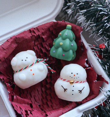 肥雪人聖誕蠟燭