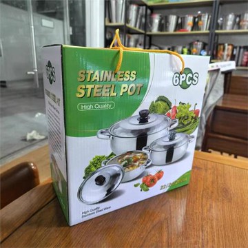 不銹鋼帶磁鋼蓋菊花鍋 圓管耳配蓋清湯小火鍋22-26cm 雙耳火鍋