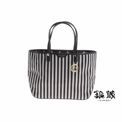 ヘンリベンデル Henri Bendel トートバッグXL ストライプ ナイロン ...