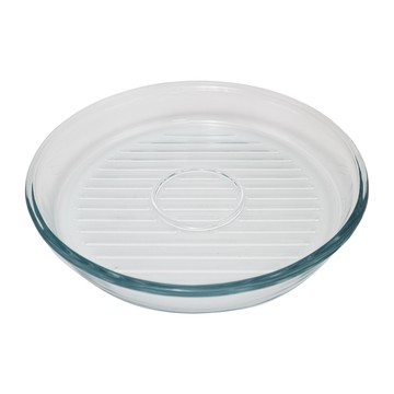 BORCAM GRILL耐熱玻璃圓形油切烤盤-1720cc-2入