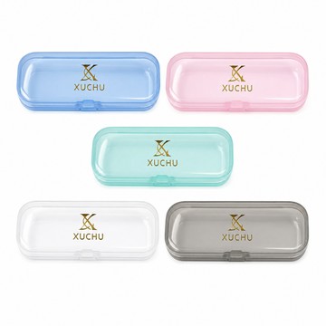 眼鏡盒【XUCHU 旭初】透明果凍款 加硬耐壓 輕巧便攜 五色可選 老花近視眼鏡收納盒