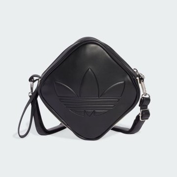ADIDAS 愛迪達 阿迪達斯 ORIGINALS 三葉草 Y2K 男 女 側背包-黑色系-PU D BAG-JC6004