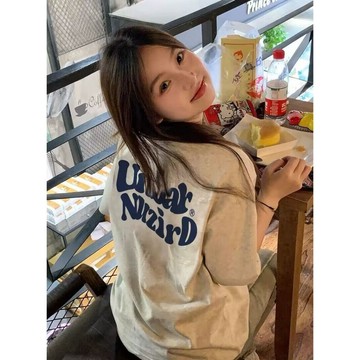 【董小姐】100%純棉短袖 可愛印花上衣 oversizeT恤 寬鬆顯瘦上衣 女生上衣 無性別穿搭 圓領上衣 學生版上衣
