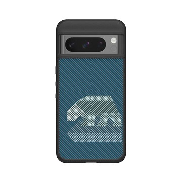 Pixel 8 Pro SolidSuit 黑 - The Wildlife Collection 動物野境系列 - 北極熊 - 線條版