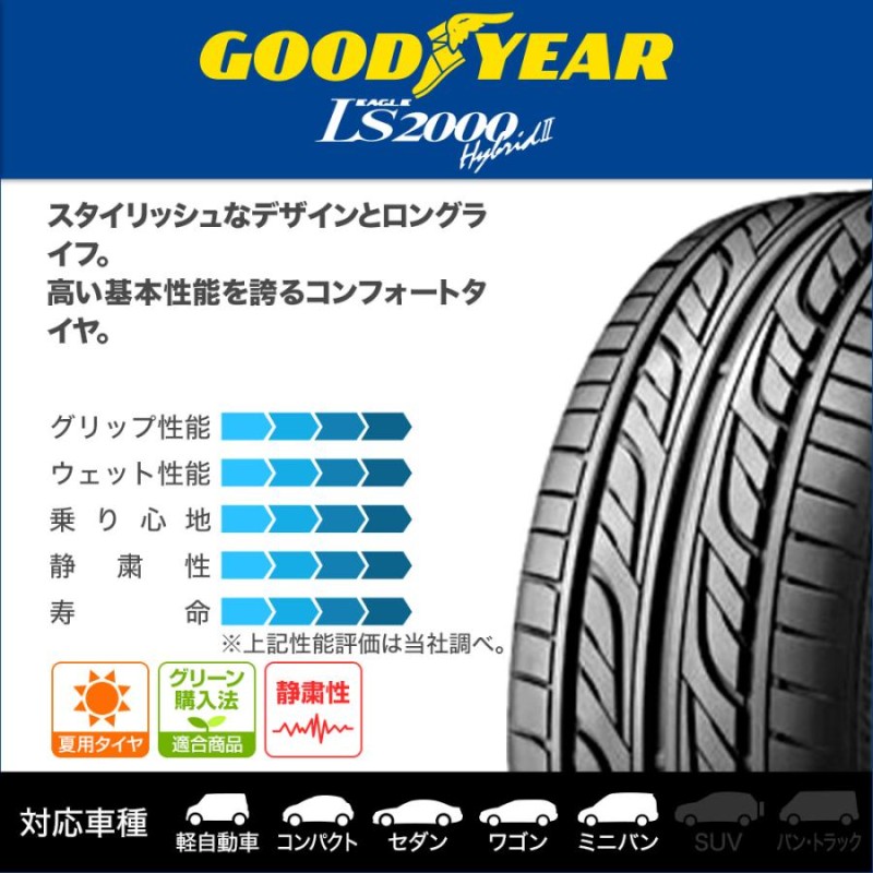 ２本　グッドイヤーイーグル　ls2000  ハイブリッド2  165/55r15