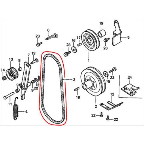 HONDA  ホンダ除雪機純正パーツ　オーガベルト　Vベルト　対応機種HS980、HS1190、HS1180Z、HS1310Z〔JB〕、1390Z　 品番22432-766-801   22432-766-801