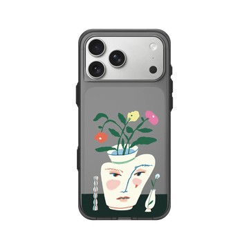iPhone 17 Pro Max Clear (相機按鈕) 酷墨灰 - Livia Fălcaru - 花瓶有張臉