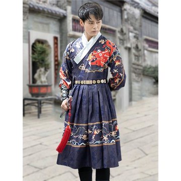 漢唐古風圓領袍飛魚服漢服配飾腰帶折扇男女CP護腕班服古裝皮帶